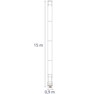 Winda wciągarka dekarska budowlana z pilotem 15 m do 200 kg 1500 W MSW