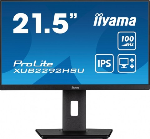 Monitor 21.5 cala XUB2292HSU-B6 IPS,100Hz,FreeSync,PIVOT,0.4ms,HDMI, DP,4xUSB(3.2),2x2W,HAS(150mm) IIYAMA