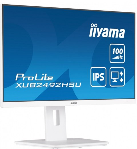 Monitor 23.8 cala XUB2492HSU-W6 IPS,HDMI,DP,100Hz,SLIM,HAS(150mm),4xUSB IIYAMA