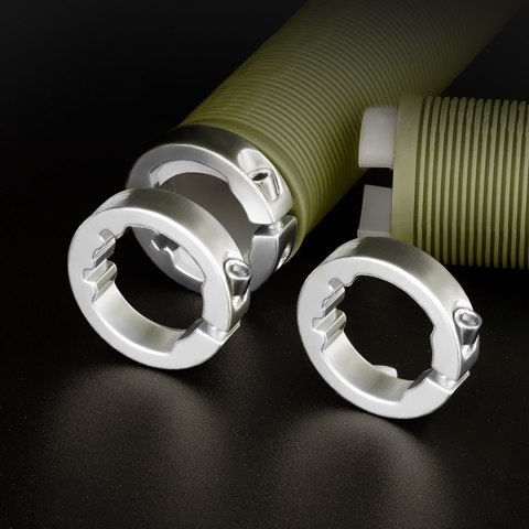 Gripy chwyty rowerowe skręcane antypoślizgowe - czarne ROCKBROS