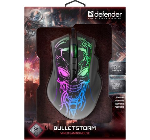 Mysz gamingowa przewodowa Bulletstorm GM-928 72000 dpi 7P Defender