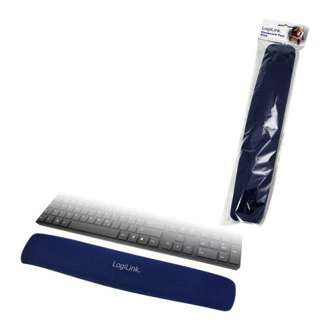 Żelowa podkładka pod klawiaturę, niebieska LogiLink