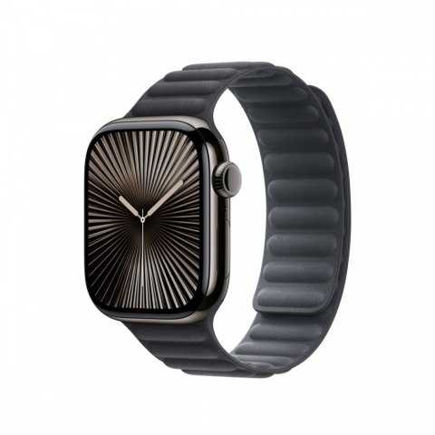 Pasek karbowany magnetyczny w kolorze czarnym do koperty 42 mm - rozmiar M/L Apple