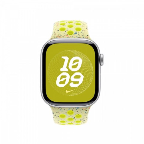Pasek sportowy Nike w kolorze promiennym zielonożółtym do koperty 42 mm - rozmiar M/L Apple