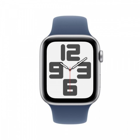 Watch SE GPS + Cellular, koperta 40 mm z aluminium w kolorze srebrnym z paskiem sportowym w kolorze denim - rozmiar M/L Apple