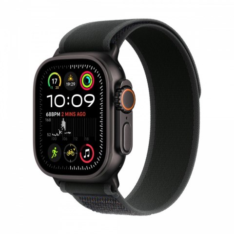 Watch Ultra 2 GPS + Cellular, koperta 49 mm z tytanu w kolorze czarnym z opaską Trial S/M w kolorze czarnym Apple
