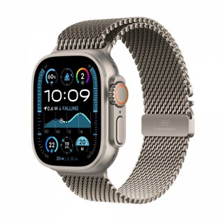 Watch Ultra 2 GPS + Cellular, koperta 49 mm z tytanu w kolorze naturalnym z bransoletą mediolańską M z tytanu w kolorze naturaln Apple