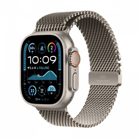 Watch Ultra 2 GPS + Cellular, koperta 49 mm z tytanu w kolorze naturalnym z bransoletą mediolańską M z tytanu w kolorze naturaln Apple