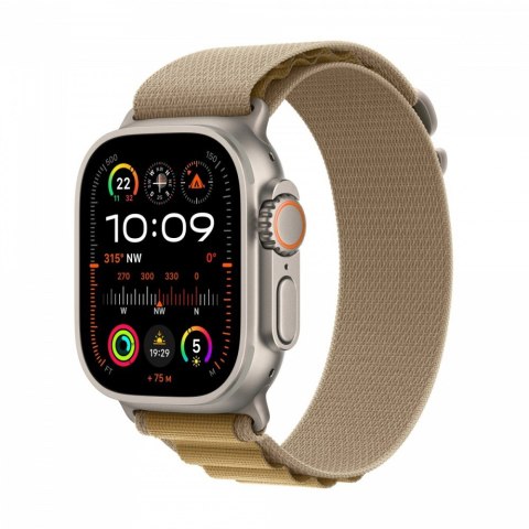 Watch Ultra 2 GPS + Cellular, koperta 49 mm z tytanu w kolorze naturalnym z opaską Alpine M w kolorze beżowym Apple