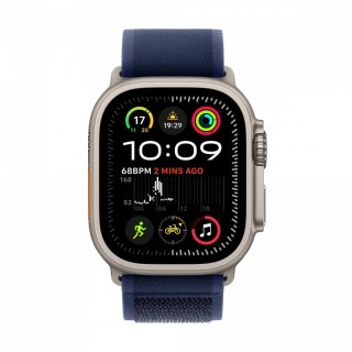 Watch Ultra 2 GPS + Cellular, koperta 49 mm z tytanu w kolorze naturalnym z opaską Trial M/L w kolorze niebieskim Apple