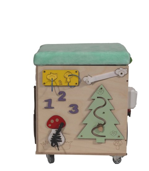 Puf manipulacyjny LAS z siedziskiem kółeczkami "3Toysm" Dzięgielewski Tomasz