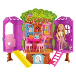 Lalka Barbie Chelsea Domek na drzewie + akcesoria Mattel