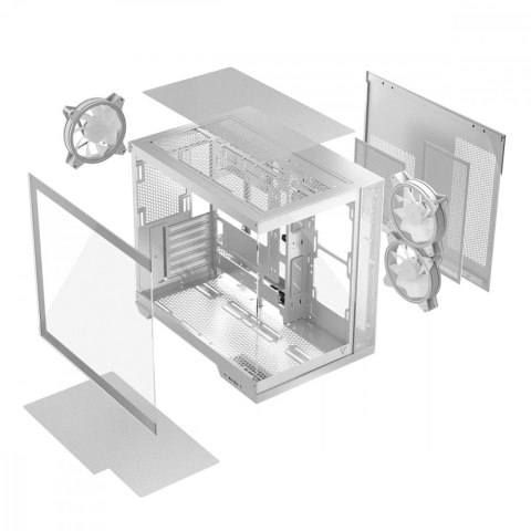 Obudowa komputerowa Volcano Panorama APEX ARGB 3F MIDI biała MODECOM
