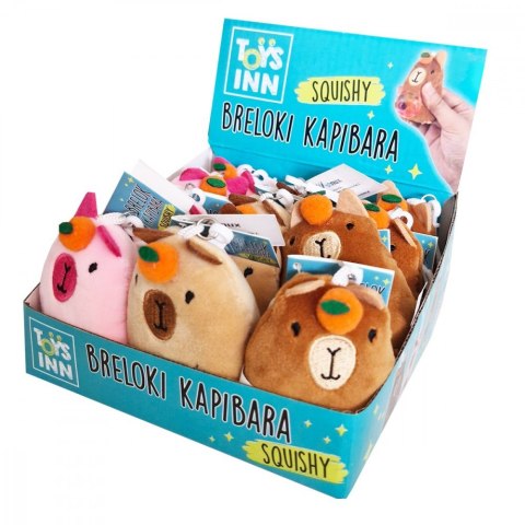 Breloki Kapibara squishy mix Display 12 sztuk Stnux