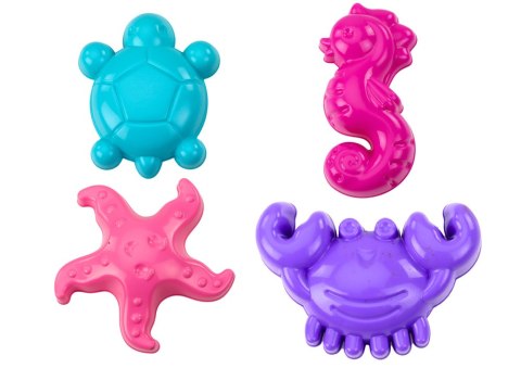 Foremki Morskie Do Piasku 4 Sztuki Krab Żółw Rozgwiazda Konik Żółty Zielony HEMAR