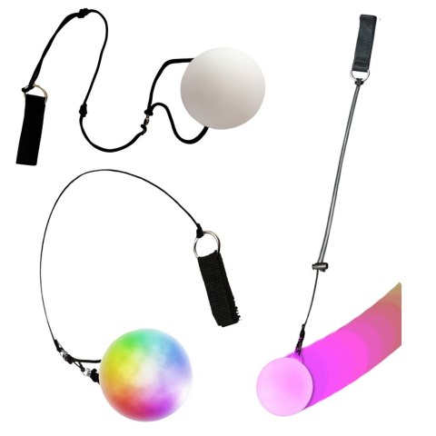 Kula Do Żonglowania Światłowodowa Ledowa LED 2 Kolorowa LEAN Toys