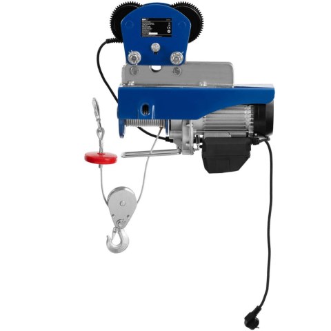 Wciągarka elektryczna z suwnicą linowa 1350 W 12 m 400 kg MSW