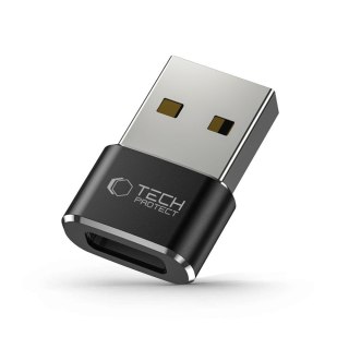 Adapter przejsciówka USB-A (męski) - USB-C (żeński) - czarny Tech-Protect