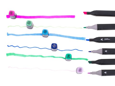 Markery dwustronne alkoholowe w etui 168 sztuk Kik Sp. z o. o. Sp. k.