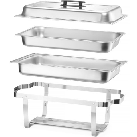 Podgrzewacz do potraw bemar bufetowy na pastę GN 1/1 STAL - ZESTAW 4 szt. Hendi