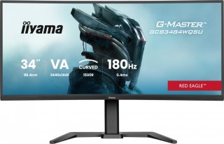 Monitor G-Master 34 cale GCB3484WQSU-B1,VA,UWQHD,180Hz, HDR400, 1500R, 21:9, 0.4ms, 500cd/m2, 2x5W, USB-c, PiP IIYAMA