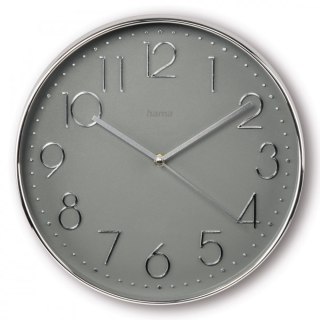 Zegar ścienny 30cm Corsica Srebrno-szary Hama