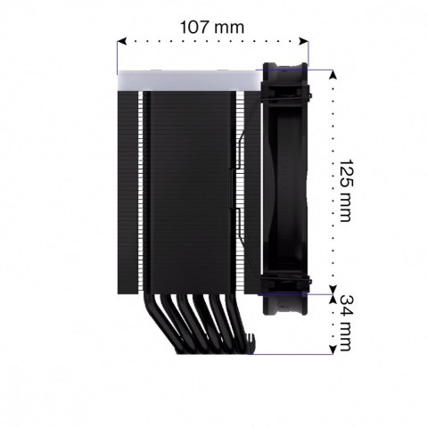 Chłodzenie procesora Fortis 5 Black ARGB EY3A014 Endorfy