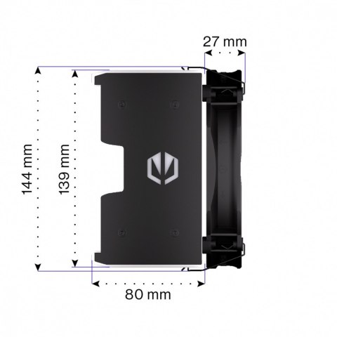 Chłodzenie procesora Fortis 5 Black ARGB EY3A014 Endorfy