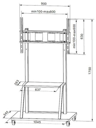 Stojak LCD 55-100 cali 150 kg Techly