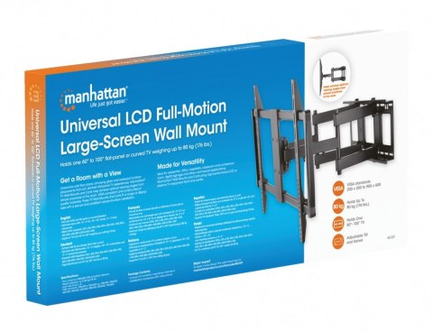 Uchwyt ścienny do TV 60-100cali LED/LCD 80kg obrotowy uchylny Manhattan