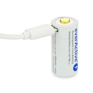 Akumulator 16340 3V Li-ion 700 mAh micro USB EverActive