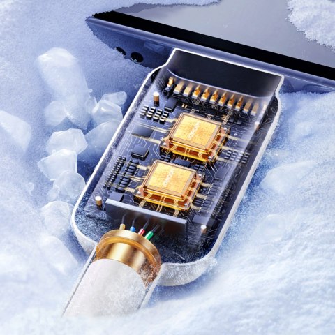 Kabel przewód Multi-Color Series A14 USB-A - USB-C 3A 1.2 m - biały JOYROOM