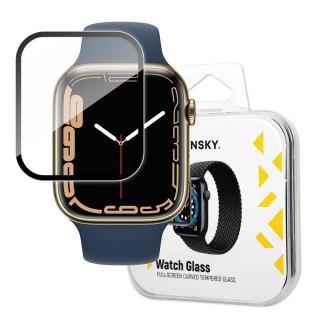 Hybrydowe szkło ochronne do Apple Watch 7/8/9 45mm Watch Glass czarny WOZINSKY