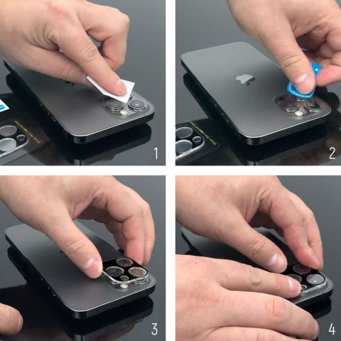 Szkło hartowane 9H na cały aparat kamerę iPhone 14/14 Plus WOZINSKY