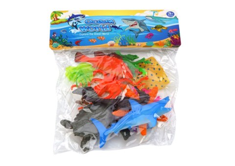 Zestaw Figurek Zwierząt Morskich 7 Sztuk Rośliny Wodne LEAN Toys