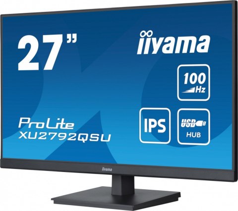 Monitor 27 cali ProLite XU2792QSU-B6 IPS,QHD,100Hz,HDMI,DP,4xUSB3.2,SLIM IIYAMA