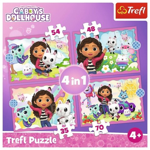 Puzzle 4w1 Przygody Gabi Koci Domek Gabi Trefl