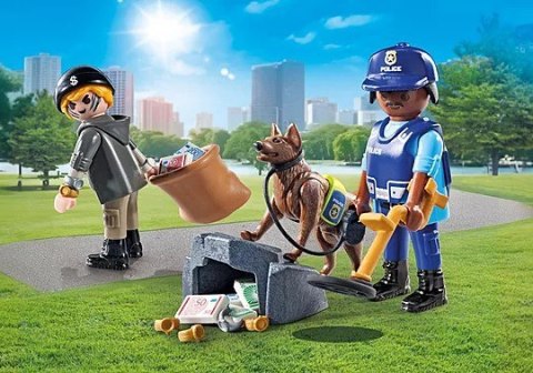 Action Heroes 71731 Poszukiwania śladów z psem tropiącym Playmobil
