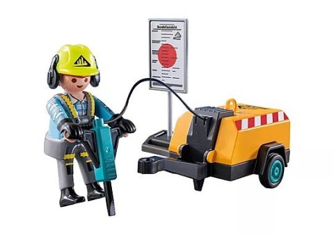 Zestaw z figurkami Action Heroes 71752 Pracownik budowlany z młotem pneumatycznym Playmobil
