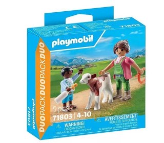 Zestaw z figurkami Duo Pack 71803 Gospodyni wiejska z dzieckiem i cielakiem Playmobil