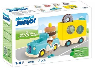 Zestaw z figurkami Junior 71702 Szalony Donut Truck z funkcją układania i sortowania Playmobil