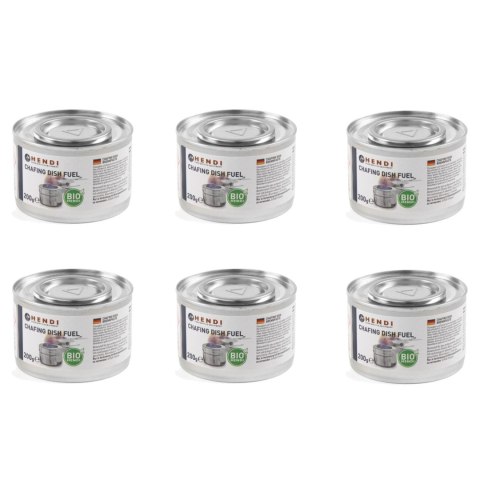 Pasta etanol BIO do podgrzewaczy w puszce zestaw 6x200g - Hendi 194357 Hendi