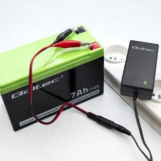 Automatyczna ładowarka do akumulatora AGM GEL STD 6V 12V | 1.5A |Prostownik z sygnalizatorem LED Qoltec