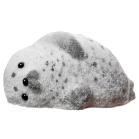 Gniotek Silikonowy Foka Z Sierścią Miękka Do Ugniatania Szara 12 cm LEAN TOYS