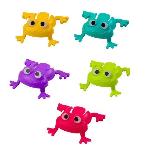 Gra Zręcznościowa Skaczące Żabki Pojemnik 15 Żabek Zielona LEAN Toys