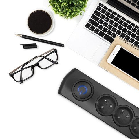 Listwa antyprzepięciowa | 8 gniazd | 3,0m Qoltec