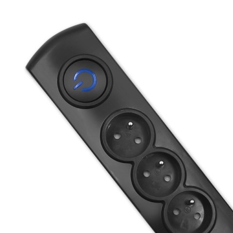 Listwa antyprzepięciowa | 8 gniazd | 3,0m Qoltec