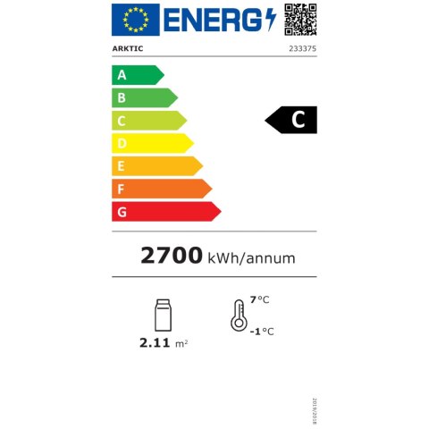 Witryna chłodnicza cukiernicza 2-półkowa jezdna LED 510L ARKTIC
