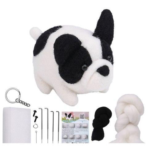 Zestaw Kreatywny Do Filcowania DIY Wełna Czesankowa Pies Kot Mix LEAN Toys