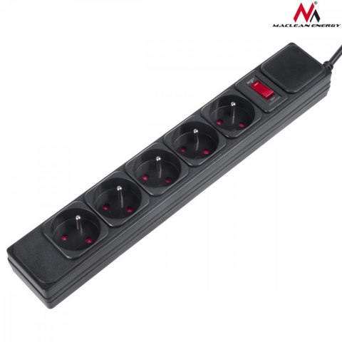 Listwa zasilająca, 5 gniazd z wyłącznikiem MCE219 Maclean
